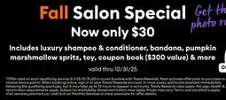 Petsmart Fall Salon Special offer