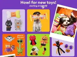 Petsmart Howl for new toys! offer