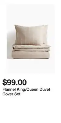 H&M Flannel King/Queen Duvet Cover Set offer