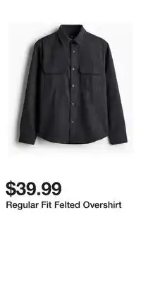 H&M Regular Fit Felted Overshirt offer