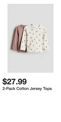 H&M 2-Pack Cotton Jersey Tops offer