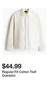 H&M Regular-Fit Cotton Twill Overshirt offer
