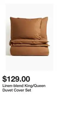H&M Linen-blend King/Queen Duvet Cover Set offer