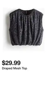 H&M Draped Mesh Top offer