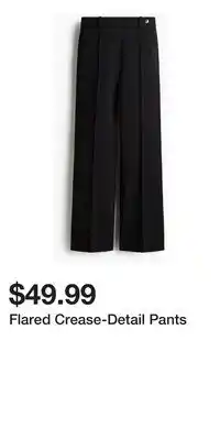 H&M Flared Crease-Detail Pants offer