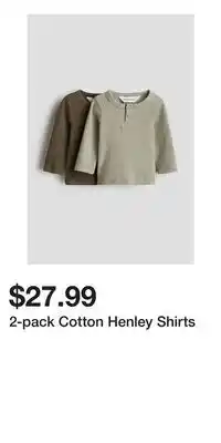 H&M 2-pack Cotton Henley Shirts offer