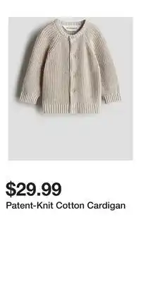 H&M Patent-Knit Cotton Cardigan offer