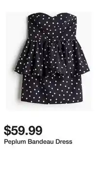 H&M Peplum Bandeau Dress offer