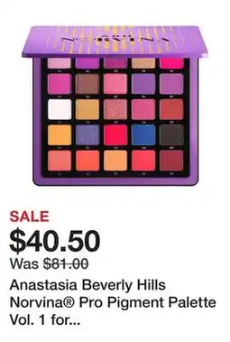 Sephora Anastasia Beverly Hills Norvina Pro Pigment Palette Vol. 1 for Face & Body offer