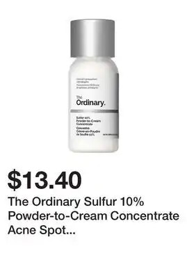 Sephora The Ordinary Sulfur 10% Powder-to-Cream Concentrate Acne Spot Treatment offer