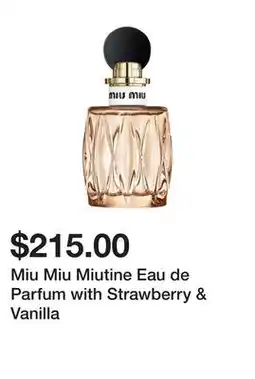Sephora Miu Miu Miutine Eau de Parfum with Strawberry & Vanilla offer