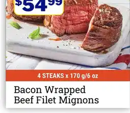 M & M Food Market Bacon Wrapped Beef Filet Mignons offer