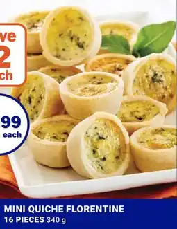 M & M Food Market MINI QUICHE FLORENTINE offer