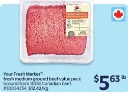 Walmart Your Fresh Market Medium Ground Beef offer