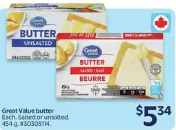Walmart Great Value butter offer