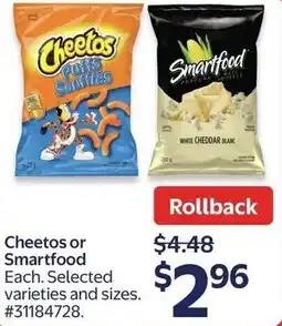 Walmart Cheetos or Smartfood offer