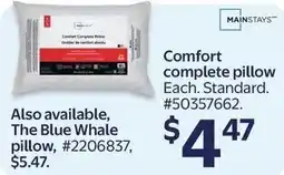 Walmart Mainstays the blue whale pillow offer