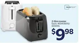 Walmart Mainstays 2-slice toaster offer