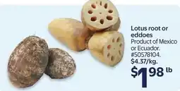 Walmart Lotus root or eddoes offer