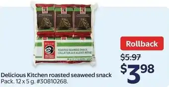 Walmart Delicious Kitchen roasted seaweed snack offer