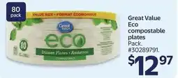 Walmart Great Value Eco compostable plates offer