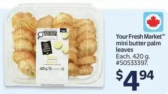 Walmart Your Fresh Market mini butter palm leaves offer