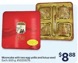 Walmart Mooncake with two egg yolks and lotus seed offer