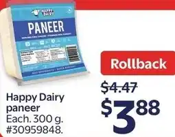 Walmart Happy Dairy paneer offer