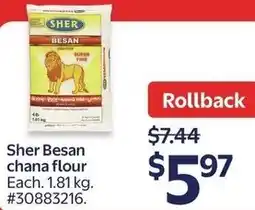 Walmart Sher Besan chana flour offer
