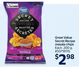 Walmart Great Value Secret Recipe masala chips offer