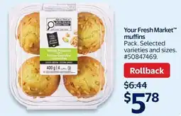 Walmart Your Fresh Market muffins offer
