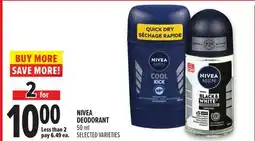 Metro NIVEA DEODORANT offer