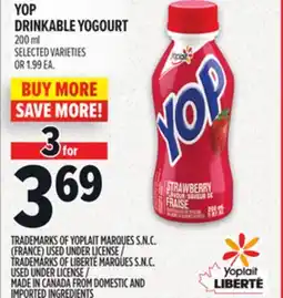 Metro YOP DRINKABLE YOGOURT offer