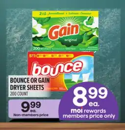 Metro BOUNCE OR GAIN DRYER SHEETS offer