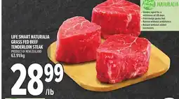 Metro LIFE SMART NATURALIA GRASS FED BEEF TENDERLOIN STEAK offer