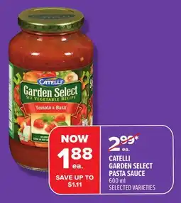 Metro CATELLI GARDEN SELECT PASTA SAUCE offer