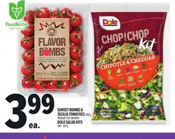 Metro SUNSET BOMBS & SECILIA TOMATOES, DOLE SALAD KIT offer