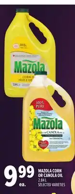 Metro MAZOLA CORN OR CANOLA OIL offer