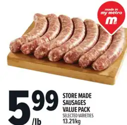 Metro STORE MADE SAUSAGES VALUE PACK offer
