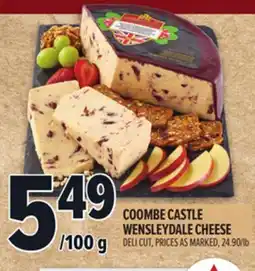 Metro COOMBE CASTLE WENSLEYDALE CHEESE offer