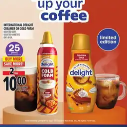 Metro INTERNATIONAL DELIGHT CREAMER OR COLD FOAM offer