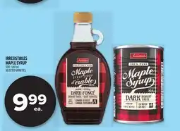 Metro IRRESISTIBLES MAPLE SYRUP offer