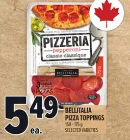 Metro BELLITALIA PIZZA TOPPINGS offer