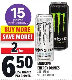 Metro MONSTER ENERGY DRINKS offer