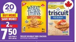 Metro TRISCUIT OR WHEAT THINS CRACKERS offer