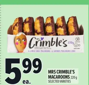 Metro MRS CRIMBLE'S MACAROONS offer