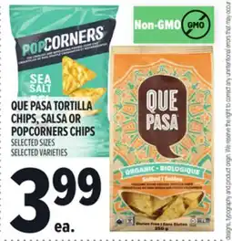 Metro TORTILLA CHIPS, SALSA OR POPCORNERS CHIPS offer