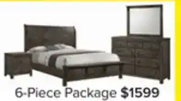 Leon's Cabin 6-Piece Queen Bedroom Package - Grey offer