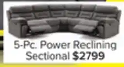 Leon's Dawson 5-Piece Power Reclining Sectional - Graphite offer