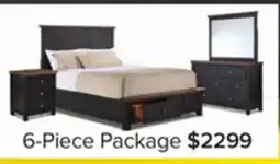 Leon's Stormy Ridge 6 - Piece Queen Storage Bedroom Package - Slate Black, Chicory offer